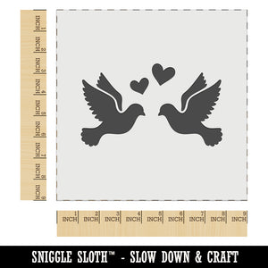 Two Love Doves Wedding Hearts Birds Wall Cookie DIY Craft Reusable Stencil