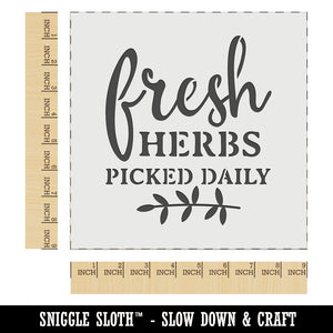 Fresh Herbs Picked Daily Wall Cookie DIY Craft Reusable Stencil