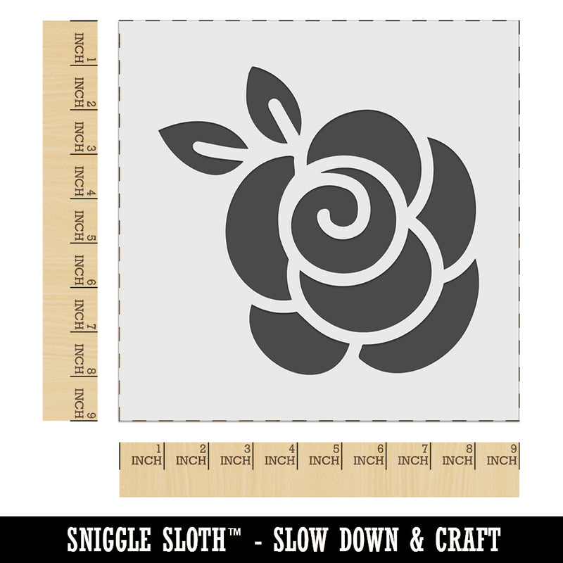 Rounded Rose Flower Wall Cookie DIY Craft Reusable Stencil