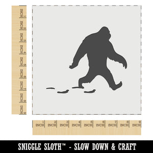 Bigfoot Sasquatch Walking with Footprint Trail Wall Cookie DIY Craft Reusable Stencil