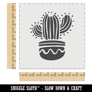 Potted Saguaro Cactus Succulent Plant Wall Cookie DIY Craft Reusable Stencil