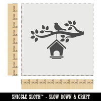 Bird House on Tree Branch Wall Cookie DIY Craft Reusable Stencil