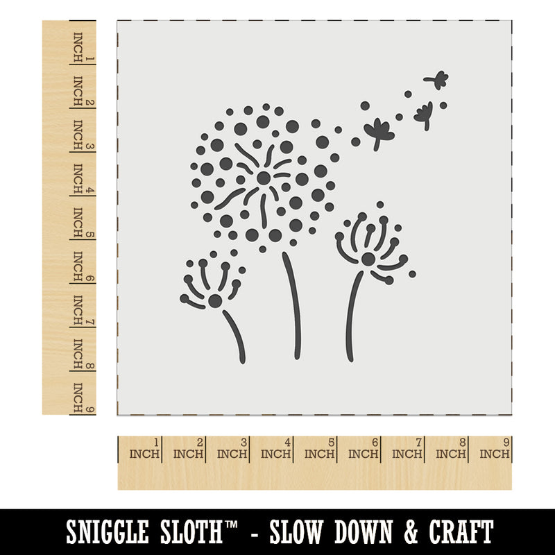 Dandelion Seeds Blowing Away Wall Cookie DIY Craft Reusable Stencil