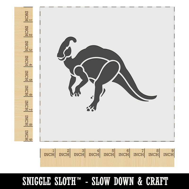 Parasaurolophus Dinosaur Wall Cookie DIY Craft Reusable Stencil