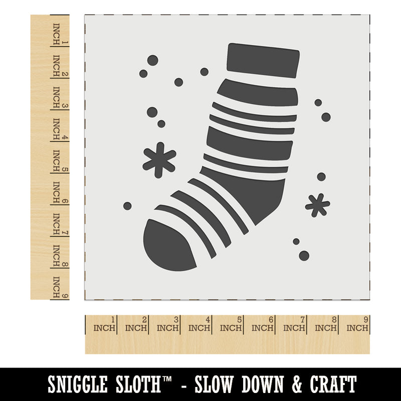 Christmas Stocking Sock Wall Cookie DIY Craft Reusable Stencil