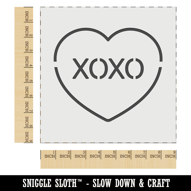 XOXO Conversation Heart Love Valentine's Day Wall Cookie DIY Craft Reusable Stencil