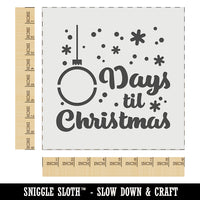 XX Days Til Christmas Ornament Snowflakes Wall Cookie DIY Craft Reusable Stencil