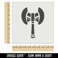 Battle Axe Dwarven Fantasy Weapon Wall Cookie DIY Craft Reusable Stencil