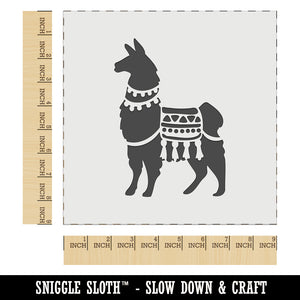 Fancy Llama with Geometric Blanket and Tassels Wall Cookie DIY Craft Reusable Stencil