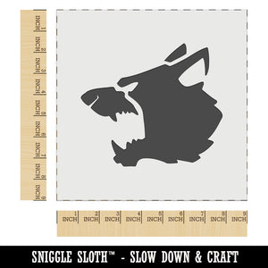 Ferocious Snarling Wolf Head Side Wall Cookie DIY Craft Reusable Stencil