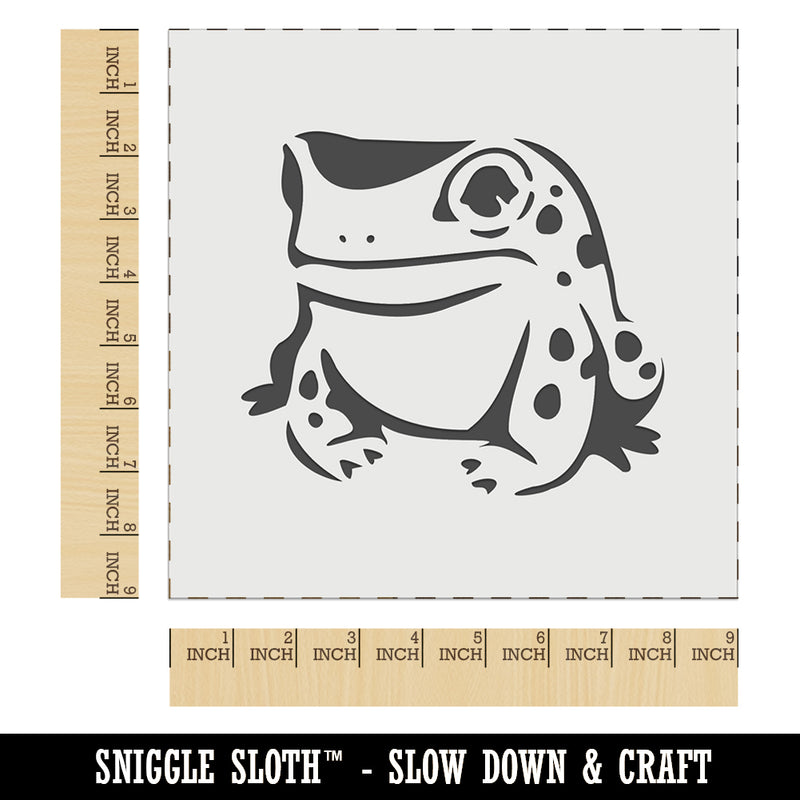 Frog Toad Sitting and Staring Wall Cookie DIY Craft Reusable Stencil