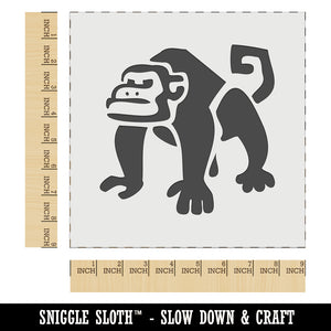 Grumpy Monkey with Curly Tail Wall Cookie DIY Craft Reusable Stencil