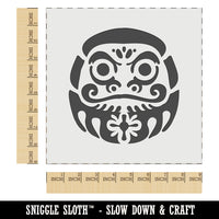 Japanese Daruma Doll Zen Buddhism Bodhidharma Wall Cookie DIY Craft Reusable Stencil