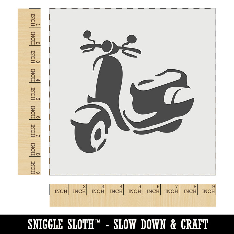 Moped Motor Scooter Motorcycle Vehicle Wall Cookie DIY Craft Reusable Stencil