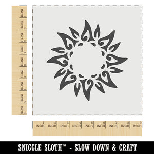 Tribal Sun Circle Star Wall Cookie DIY Craft Reusable Stencil