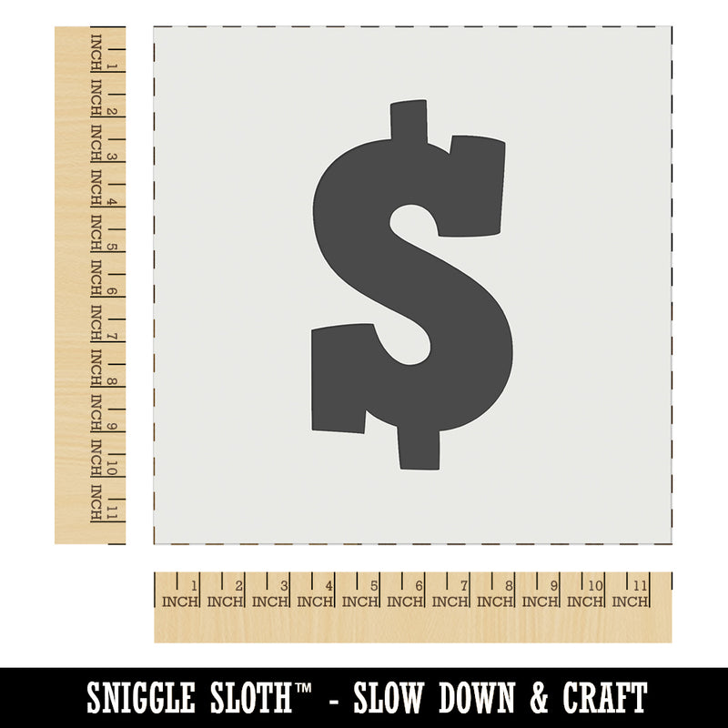 Dollar Sign Money Symbol Wall Cookie DIY Craft Reusable Stencil