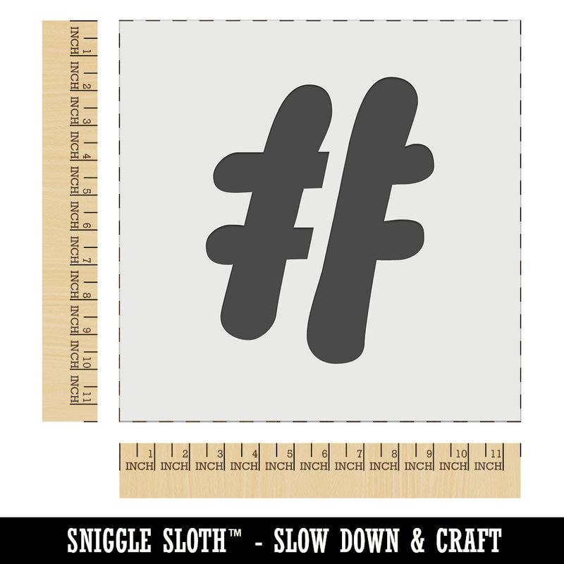 Hashtag Number Sign Wall Cookie DIY Craft Reusable Stencil