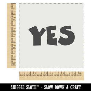 Yes Text Wall Cookie DIY Craft Reusable Stencil