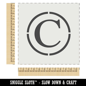 Copyright Symbol Wall Cookie DIY Craft Reusable Stencil