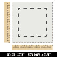 Dashed Square Outline Wall Cookie DIY Craft Reusable Stencil