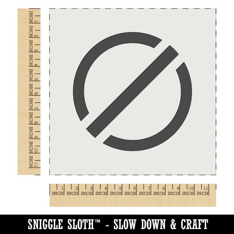 No Do Not Circle Solid Wall Cookie DIY Craft Reusable Stencil