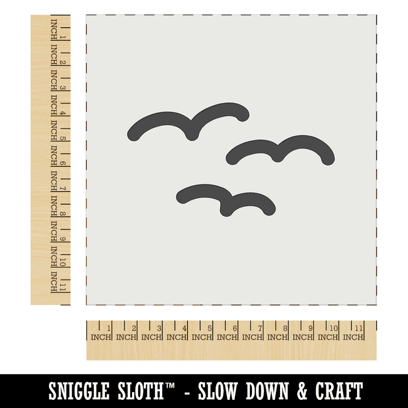 Simple Seagulls Birds Wall Cookie DIY Craft Reusable Stencil