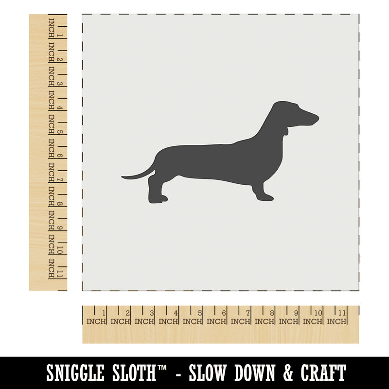 Smooth Haired Dachshund Dog Solid Wall Cookie DIY Craft Reusable Stencil