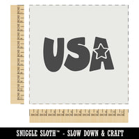 USA Fun Patriotic Text United States of America Wall Cookie DIY Craft Reusable Stencil