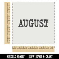 August Month Calendar Fun Text Wall Cookie DIY Craft Reusable Stencil