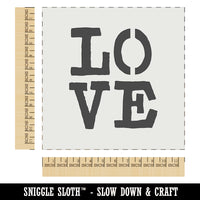 Love Text Stacked Wall Cookie DIY Craft Reusable Stencil