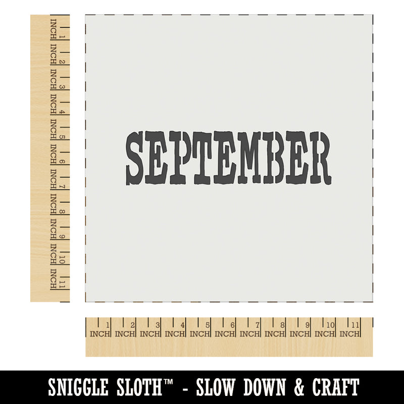 September Month Calendar Fun Text Wall Cookie DIY Craft Reusable Stencil