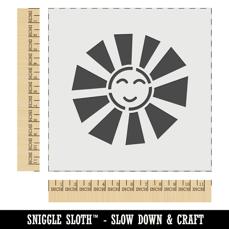 Smiling Sunshine Wall Cookie DIY Craft Reusable Stencil