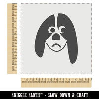 Bored Basset Hound Face Wall Cookie DIY Craft Reusable Stencil