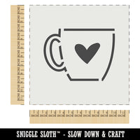 Coffee Love Mug Cup Outline Wall Cookie DIY Craft Reusable Stencil