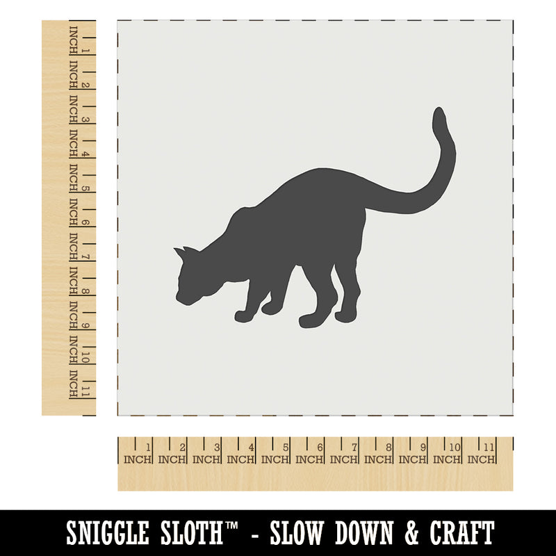 Curious Cat Solid Wall Cookie DIY Craft Reusable Stencil