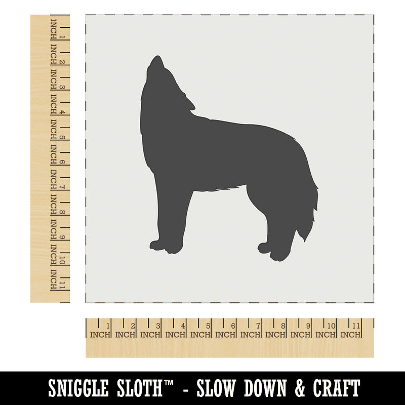 Howling Wolf Solid Wall Cookie DIY Craft Reusable Stencil