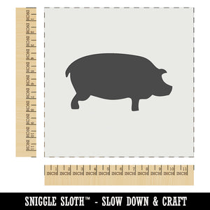 Pig Solid Side View Wall Cookie DIY Craft Reusable Stencil