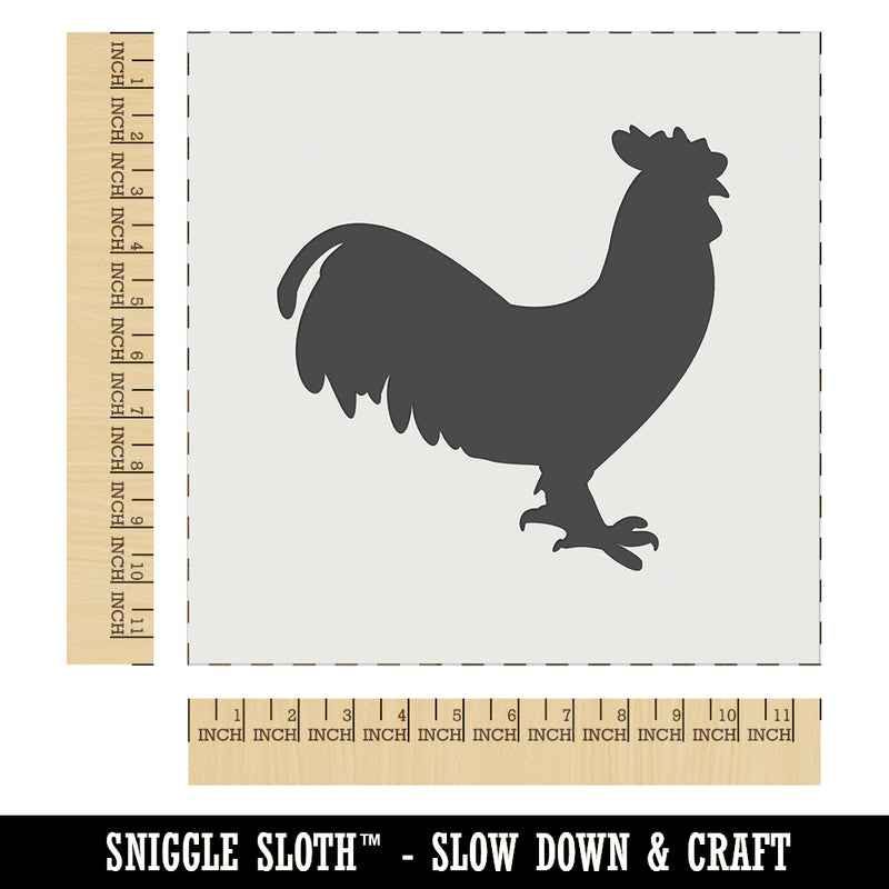 Rooster Chicken Standing Solid Wall Cookie DIY Craft Reusable Stencil