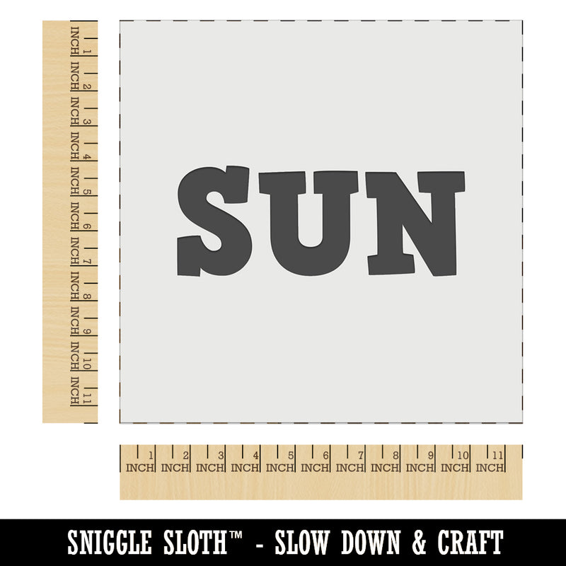 Sun Fun Text Wall Cookie DIY Craft Reusable Stencil