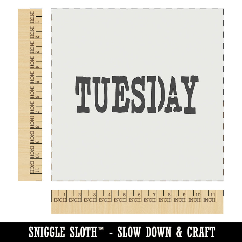 Tuesday Text Wall Cookie DIY Craft Reusable Stencil