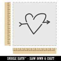 Heart Outline with Arrow Wall Cookie DIY Craft Reusable Stencil