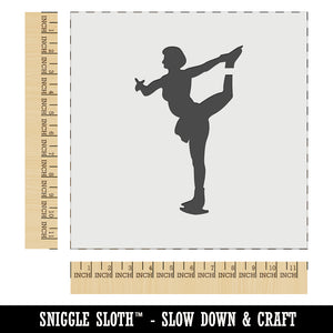 Ice Skating Skater Solid Wall Cookie DIY Craft Reusable Stencil