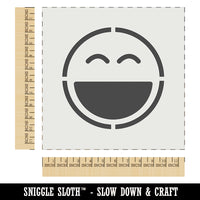 Laughing Happy Face Big Smile Mouth Emoticon Wall Cookie DIY Craft Reusable Stencil