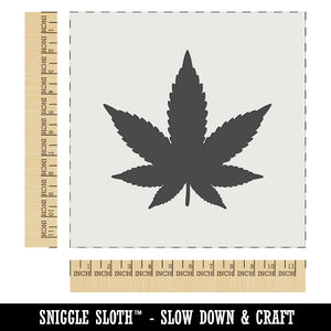 Marijuana Leaf Solid Wall Cookie DIY Craft Reusable Stencil
