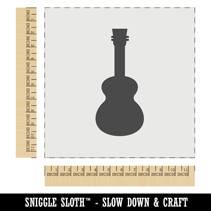 Ukulele Solid Wall Cookie DIY Craft Reusable Stencil