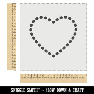 Dotted Heart Outline Wall Cookie DIY Craft Reusable Stencil