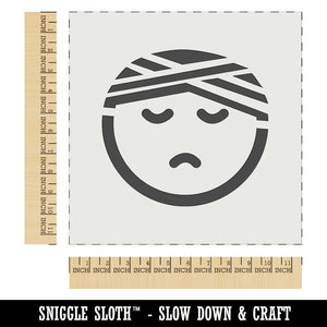 Sick Ill Face Hospital Bandage Emoticon Wall Cookie DIY Craft Reusable Stencil