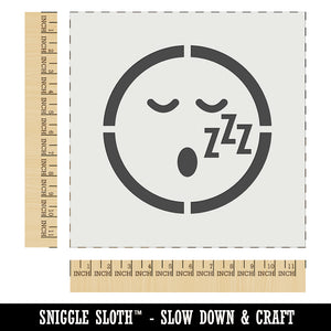 Sleeping Face Tired Emoticon Wall Cookie DIY Craft Reusable Stencil