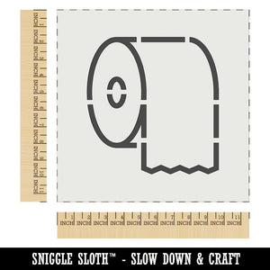 Toilet Paper Roll Icon Wall Cookie DIY Craft Reusable Stencil