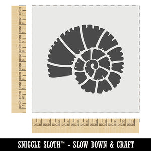 Spiral Ammonite Fossil Marine Mollusk Wall Cookie DIY Craft Reusable Stencil